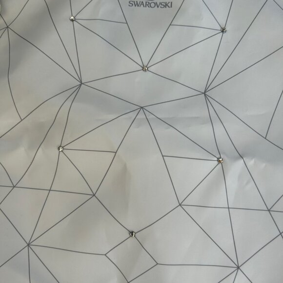 Swarovski Crystal White Drawstring Bag NWOT - Picture 3 of 6